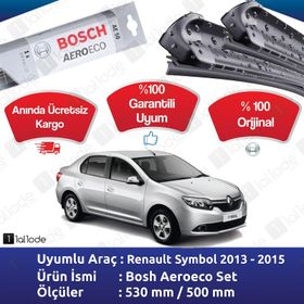 Bosch Aeroeco Renault Symbol 2013-2015 Muz Silecek Takımı