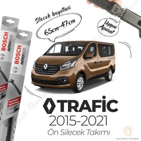 Bosch Aeroeco Renault Trafic 2015-2021 3 Siyah Muz Silecek Takımı