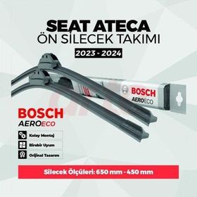 Bosch Aeroeco Seat Ateca 2023-2024 Ön ve Arka Silecek Takımı