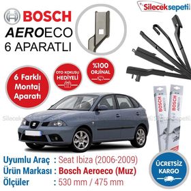 Bosch Aeroeco Seat İbiza 2006-2009 Muz Silecek Takımı