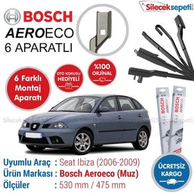 Bosch Aeroeco Seat İbiza 2006-2009 Muz Silecek Takımı