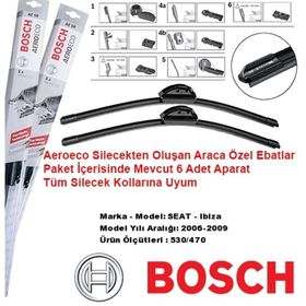 Bosch Aeroeco Seat İbiza 2006-2009 Muz Silecek Takımı