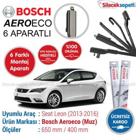 Bosch Aeroeco Seat Leon 2013-2016 Muz Silecek Takımı