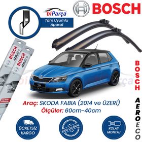 Bosch Aeroeco Skoda Fabia 2014 Silecek Takımı