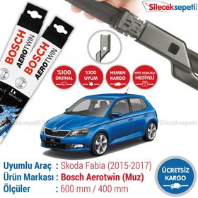 Bosch Aeroeco Skoda Fabia 2015-2017 Ön Muz Silecek Takımı