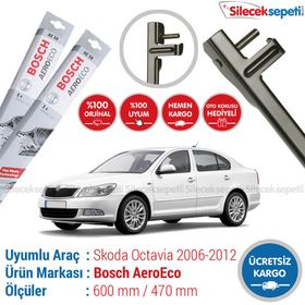 Bosch Aeroeco Skoda Octavia 2006-2012 Silecek Takımı