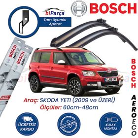 Bosch Aeroeco Skoda Yeti 2009 Sonrası Muz Silecek Takımı