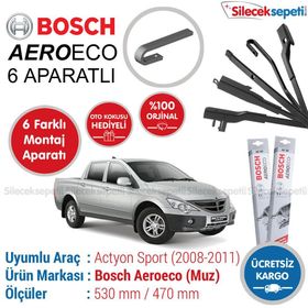 Bosch Aeroeco Ssangyong Actyon Sports 2008-2011 Muz Silecek