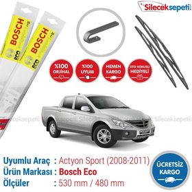 Bosch Aeroeco Ssangyong Actyon Sports 2008-2011 Silecek Takımı