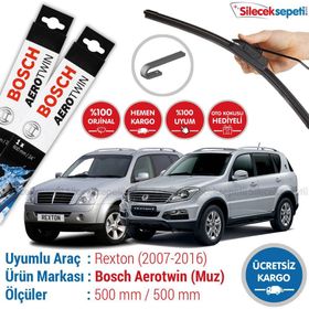 Bosch Aeroeco Ssangyong Rexton 2007-2016 Ön Muz Silecek Takımı