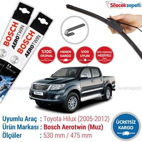 Bosch Aeroeco Toyota Hilux 2005-2012 Ön Muz Silecek Takımı