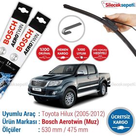 Bosch Aeroeco Toyota Hilux 2005-2012 Ön Muz Silecek Takımı