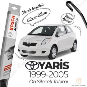 Bosch Aeroeco Toyota Yaris 1999-2005 Siyah Muz Silecek Takımı