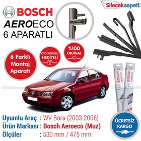 Bosch Aeroeco Volkswagen Bora 2003-2006 Muz Silecek Takımı