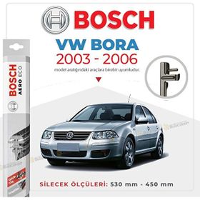 Bosch Aeroeco Volkswagen Bora 2003-2006 Siyah Muz Silecek Takımı