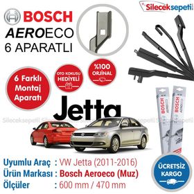Bosch Aeroeco Volkswagen Jetta 2011-2016 Muz Silecek Takımı