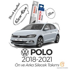 Bosch Aeroeco Volkswagen Polo 2018 - 2021 Ön ve Arka Silecek Seti