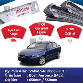 Bosch Aeroeco Volvo S40 2006-2013 Muz Silecek Takımı