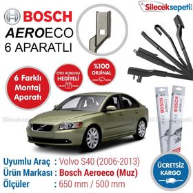 Bosch Aeroeco Volvo S40 2006-2013 Muz Silecek Takımı