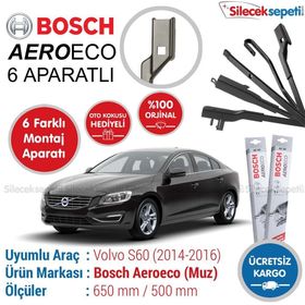 Bosch Aeroeco Volvo S60 2014-2016 Muz Silecek Takımı