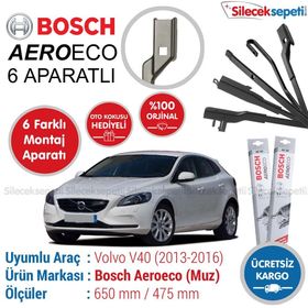Bosch Aeroeco Volvo V40 2013-2016 Muz Silecek Takımı