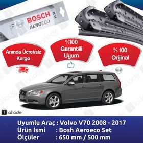 Bosch Aeroeco Volvo V70 2008-2017 Muz Silecek Takımı