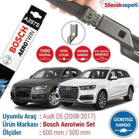 Bosch Aerotwin A297S Audi Q5 2008-2017 Silecek Takımı