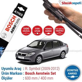 Bosch Aerotwin AP600U+AP400U Renault Symbol 2009-2012 Muz Tipi Ön Silecek Takımı