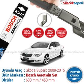 Bosch Aerotwin AP600U+AP450U Skoda SuperB 2009-2015 Muz Tipi Ön Silecek Takımı