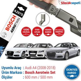 Bosch Aerotwin Audi A4 2008-2017 Ön Muz Silecek Takımı-A297S