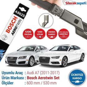 Bosch Aerotwin Audi A7 2011-2017 A862S Silecek Takımı