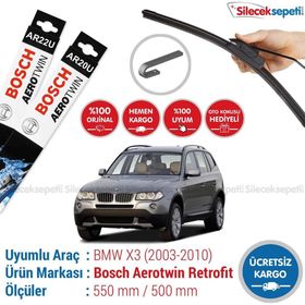 Bosch Aerotwin BMW X3 E83 2003-2010 Ön Muz Silecek Takımı