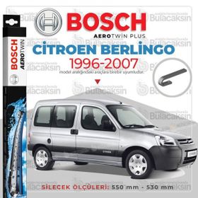 Bosch Aerotwin Citroen Berlingo 1996-2007 Uyumlu Muz Silecek Takımı