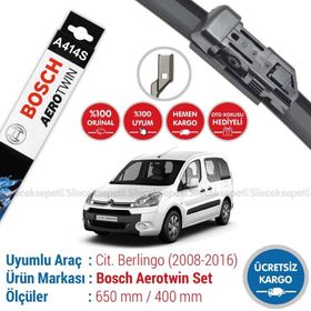 Bosch Aerotwin Citroen Berlingo 2008-2016 A414S Silecek Seti
