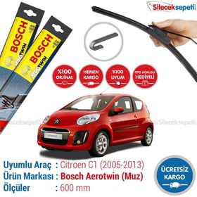 Bosch Aerotwin Citroen C1 2005-2013 Muz Silecek Takımı