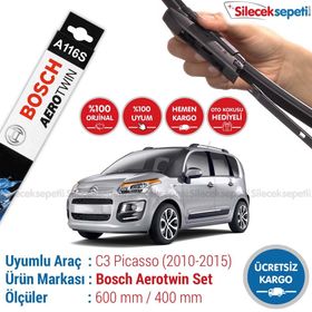 Bosch Aerotwin Citroen C3 Picasso 2011-2014 A116S Silecek
