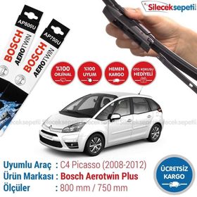 Bosch Aerotwin Citroen C4 Picasso 2008-2012 Silecek Takımı