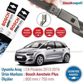 Bosch Aerotwin Citroen C4 Picasso 2013-2016 Silecek Takımı