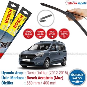 Bosch Aerotwin Dacia Dokker 2012 2015 Muz Silecek Takımı