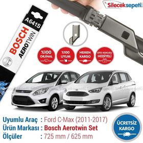 Bosch Aerotwin Ford C-Max Grand 2011-2017 Silecek Takımı