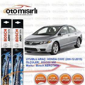 Bosch Aerotwin Honda Civic 2012-2015 Silecek Takımı