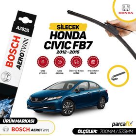 Bosch Aerotwin Honda Civic Fb7 2012-2015 A392s Silecek Takımı