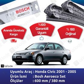 Bosch Aerotwin Honda Civic HB 2001-2005 Silecek Takımı