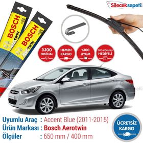 Bosch Aerotwin Hyundai Accent BLUE 2011-2015 Silecek Takımı