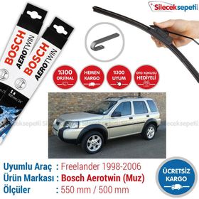 Bosch Aerotwin Land Rover Freelander 1998-2006 Silecek Takımı