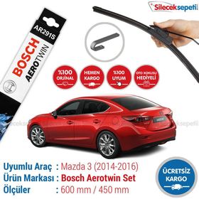 Bosch Aerotwin Mazda 3 Sedan 2014-2016 Muz Silecek Takımı