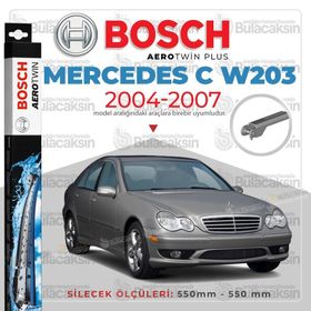 Bosch Aerotwin Mercedes C W203 2004-2007 Uyumlu Muz Silecek Takımı