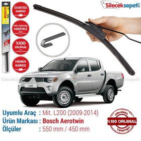 Bosch Aerotwin Mitsubishi L200 2006-2014 Silecek Takımı