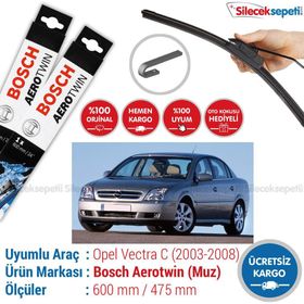 Bosch Aerotwin Opel Vectra C 2003-2008 Silecek Takımı