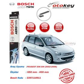 Bosch Aerotwin Peugeot 206 SW 2002-2006 Silecek Takımı
